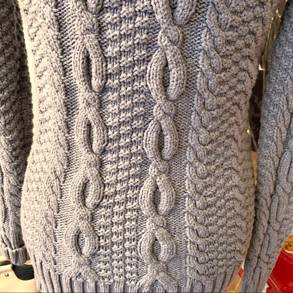 MODA International Cable Knit Hooded Sweater - S - Picture 8 of 11